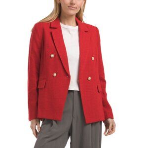 NANETTE BY NANETTE LEPORE Red Riding Hood Double Breasted Blazer